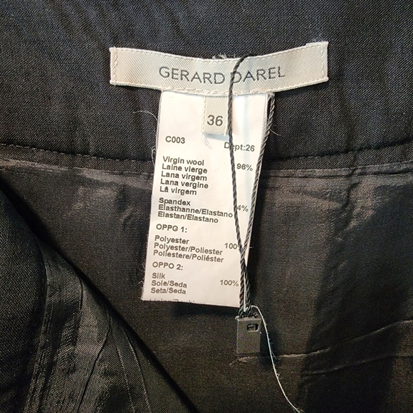 Gerard Darel Pleated Blade Panel Midi Wool Skirt - Picture 5 of 7